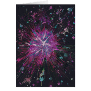 Peinture acrylique d'art abstrait Pink Black Starb