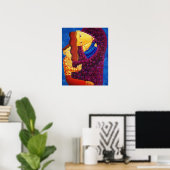 Peinture acrylique de mère et fils Impression d'ar (Bureau à domicile)
