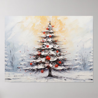 Peinture acrylique Poster de l'arbre de Noël Impas