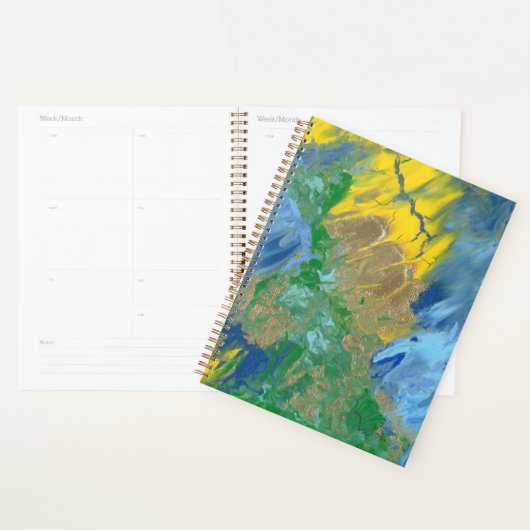 Peinture acrylique "Trois monstres" (Devant avec enveloppe)