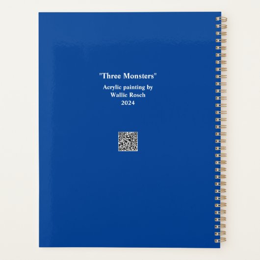 Peinture acrylique "Trois monstres" (Dos)