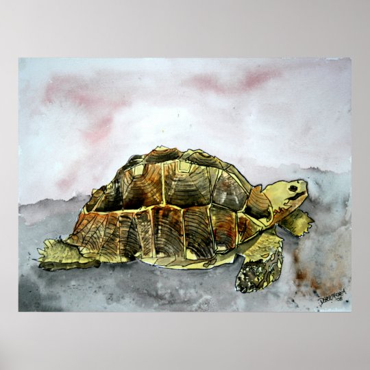 peinture africaine d'impression d'affiche de tortu poster