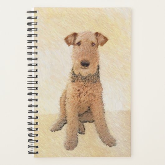 Peinture Airedale Terrier - Cute Original Art (Devant)