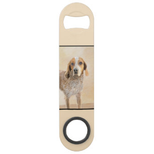 Peinture américaine anglaise sur pilon - Chien Art