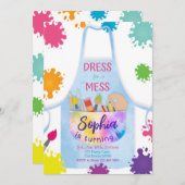 Peinture Anniversaire Invitation Peinture Invitati (Devant / Derrière)