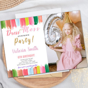 Peinture aquarelle Anniversaire Invitations avec p