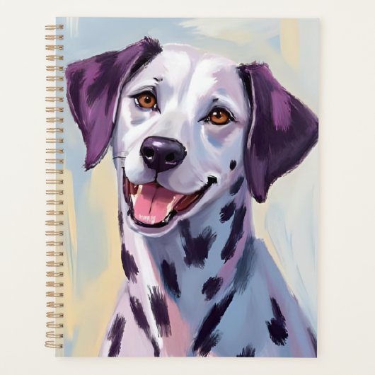 Peinture aquarelle du chien dalmate (Devant)
