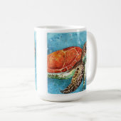 Peinture aquarelle - Mug de tortue de mer (Devant droit)