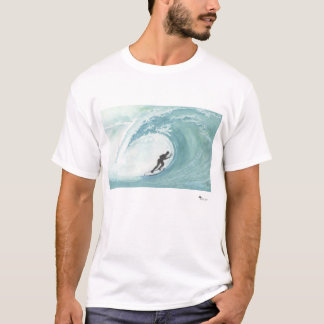 Peinture aquarelle unique d'un T-shirt Surfer