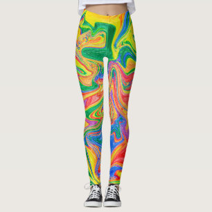 Peinture arc-en-ciel Dépouillages Leggings