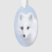 Peinture Arctic Fox - Art original de la faune (devant)