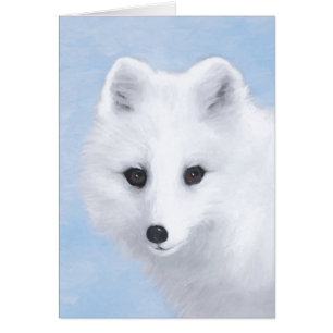 Peinture Arctic Fox - Art original de la faune