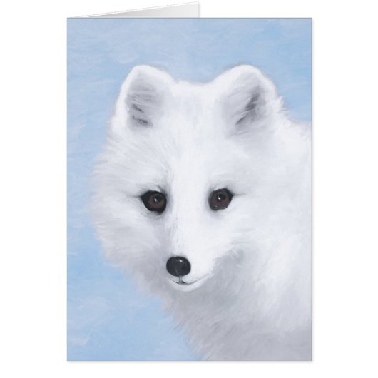 Peinture Arctic Fox - Art original de la faune (Devant)