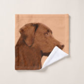 Peinture au chocolat de Labrador Retriever - Dog A (Gant de toilette)