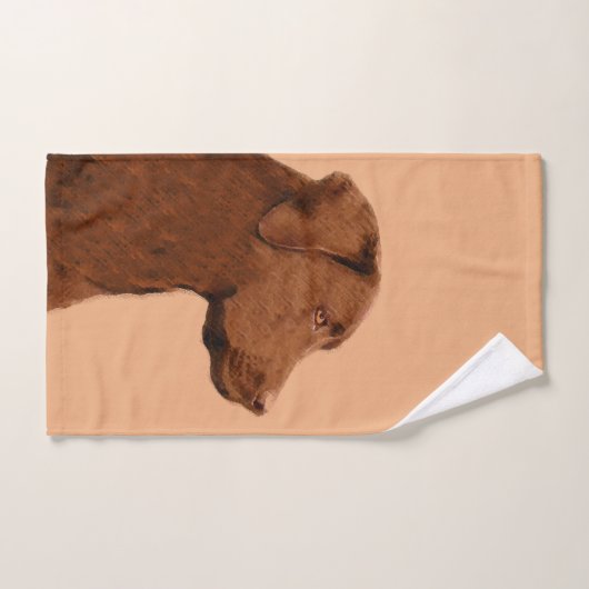 Peinture au chocolat de Labrador Retriever - Dog A (Serviette à main)