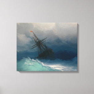 Peinture bateau de mer Premium toile enveloppée (b