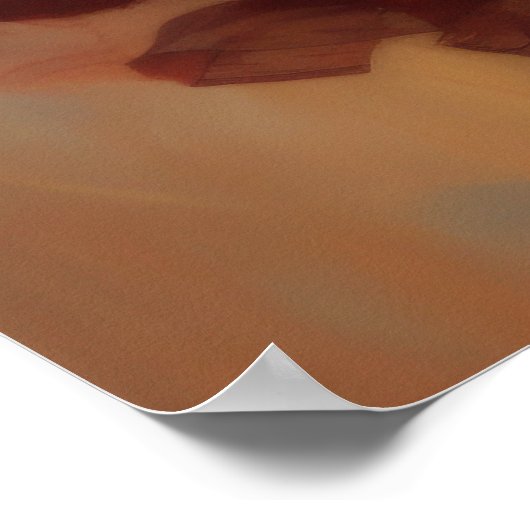 Peinture Belle Femme Superbe Robe Poster (Coin)