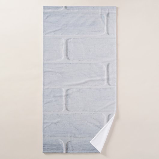 Peinture blanche murale en brique texture (Serviette de bain)