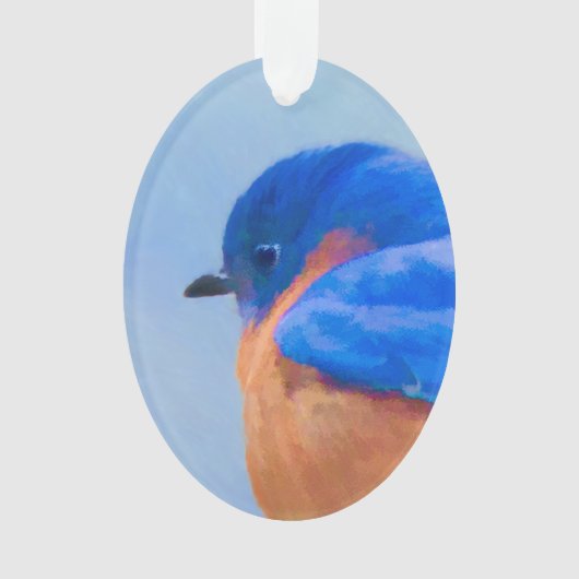 Peinture Bluebird - Art original pour oiseaux (devant)