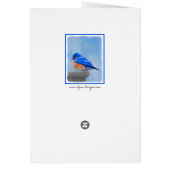 Peinture Bluebird - Art original pour oiseaux (Dos)