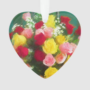 Peinture Bouquet Rose - Jolie Art Fleur Originale