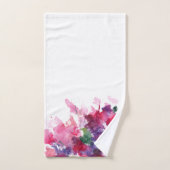 Peinture Bouquet stylisée rouge et bleu Aquarelle  (Serviette à main)