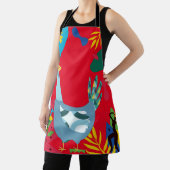 Peinture brésilienne de poulet sur tablier tout-en (Insitu)