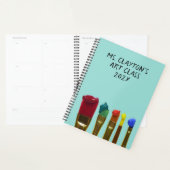 Peinture Brosses Classe d'art Planificateur annuel (Devant avec enveloppe)