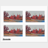 Peinture Burleigh Falls 11cm x 6cm Sticker rectang (Feuille)