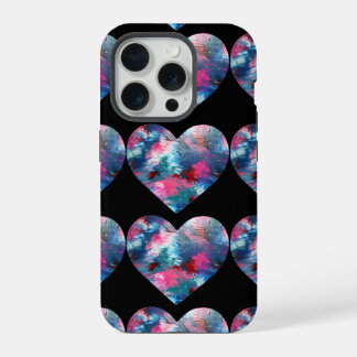 Peinture cardiaque multicolore sur bois