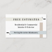 Peinture Carte de visite de lignes de rouleau d'en (Dos)