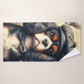 Peinture Cavalier King Charles Spaniel (Serviette de bain)