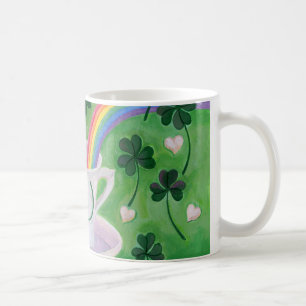 Peinture chanceuse irlandaise de tasse de café