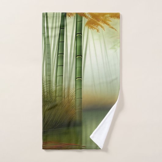 Peinture chinoise traditionnelle de la forêt de ba (Serviette à main)