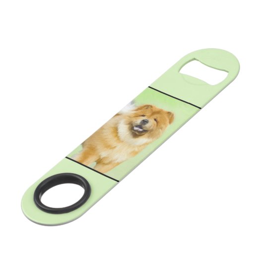 Peinture Chow Chow - Joli art original chien (Devant angulaire)