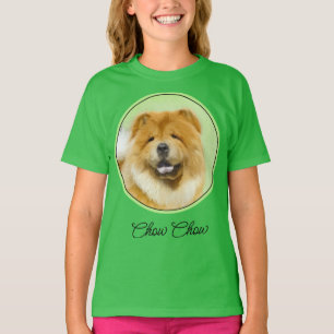 Peinture Chow Chow - Jolie T-Shirt d'Art Chien Ori