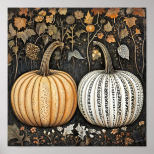 Peinture citrouille automne poster cuisine décorat