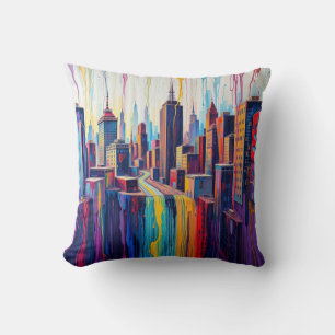 Peinture CIty et Coussin de loup magique
