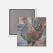 Peinture clé Ouest sur un aimant (Recto/Verso)