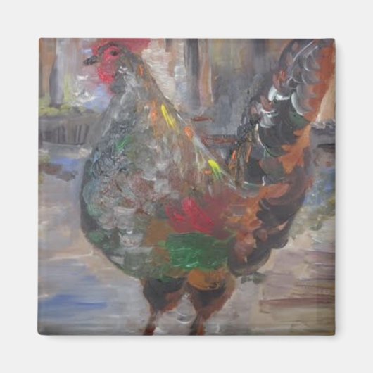 Peinture clé Ouest sur un aimant (Devant)