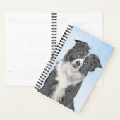 Peinture Collie Bordure - Joli art original chien (Devant avec enveloppe)