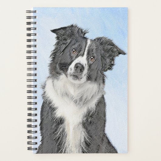 Peinture Collie Bordure - Joli art original chien (Devant)