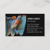 Peinture colorée abstrait carte de visite moderne (Dos)