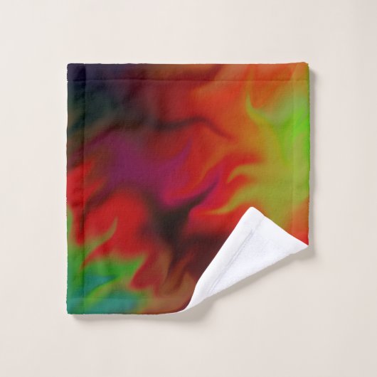 Peinture colorée Abstraite roulette (Gant de toilette)