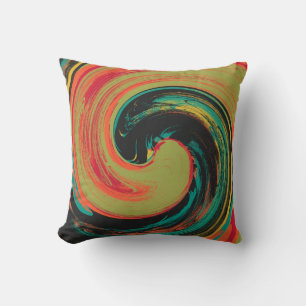 Peinture colorée Art Design Coussin Abstrait