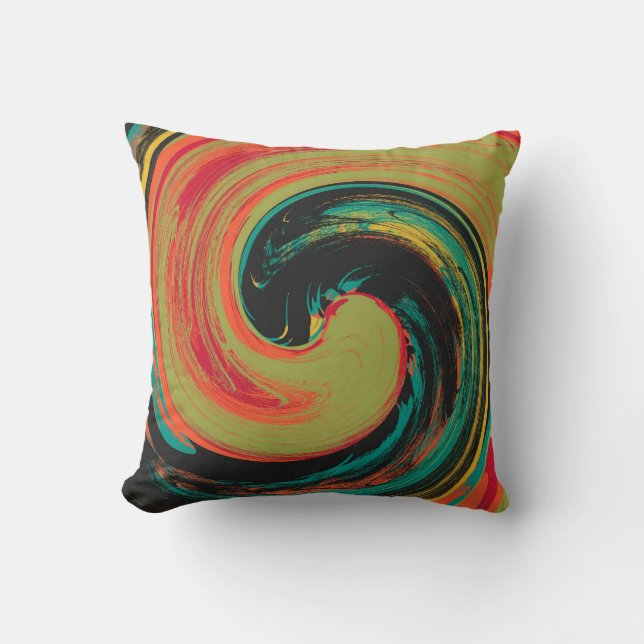 Peinture colorée Art Design Coussin Abstrait (Recto)