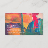 Peinture colorée Carte de visite professionnel (Dos)