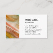 Peinture colorée Design carte de visite abstrait (Dos)
