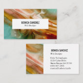 Peinture colorée Design carte de visite abstrait (Devant / Derrière)