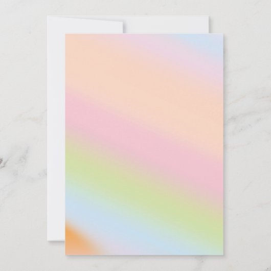 Peinture colorée Pastel Invitation Anniversaire (Dos)